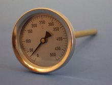 Backofenthermometer 500°C, M-Fühler 10cm, Anz. 63mm