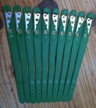 100Stck Baguettemesser grün mit Rasierklinge Edelstahl, Scaritec