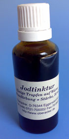 Jod Lösung, Jodtinktur, 30ml, (9,00Euro/100ml) - zum Schließen ins Bild klicken