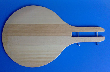 Backschieber mit Stiel (28mm) 300cm , Holz, d= 33 cm Bild zum Schließen anclicken