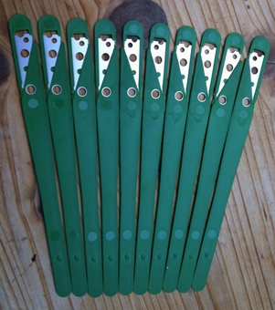 200Stck Baguettemesser grün mit Rasierklinge Edelstahl, Scaritec - zum Schließen ins Bild klicken