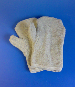 Backhandschuhe 1 Paar aus weißer Baumwolle - zum Schließen ins Bild klicken