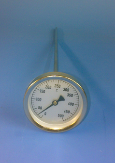 Backofenthermometer 500°C, E-Fühler 40cm, Anz. 63mm - zum Schließen ins Bild klicken