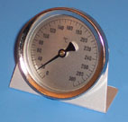 Backofenthermometer, mit Alu Standfuß, bis 300° C - zum Schließen ins Bild klicken