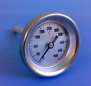 Backofenthermometer 500°C, M-Fühler 10cm, Anz. 50mm - zum Schließen ins Bild klicken