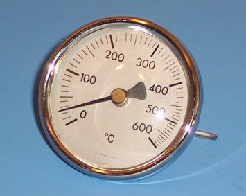 Backofenthermometer bis 600 C, mit Standfuß - zum Schließen ins Bild klicken
