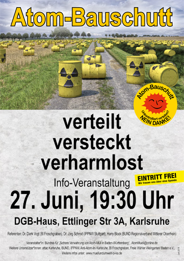Atom-Bauschutt – verteilt, versteckt, verharmlost Bild zum Schließen anclicken
