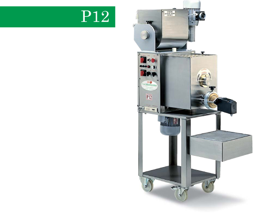 Nudelmaschine, Modell P12 Doppelbecken, inkl. 4 Matrizen - zum Schließen ins Bild klicken