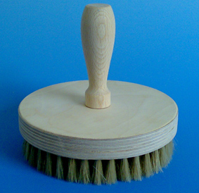 Cheese press, Cheese wax brush